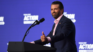 Spotted: Don Jr and Kimberly Guilfoyle Roaming a Crowded Hamptons Party Without Masks